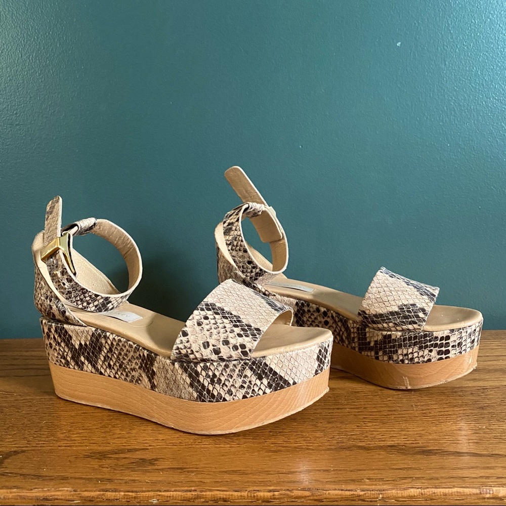Stella McCartney Flatform Snakeskin Sandals